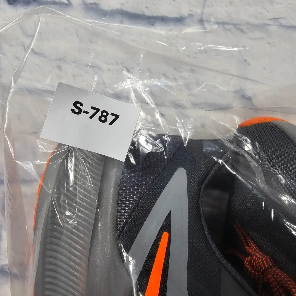 Nike Downshifter 10 Running Shoes Mens 9.5 Grey Black Orange Low Top Sneakers